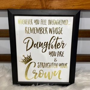 Girls room decor, Framed   Straighten your crown
